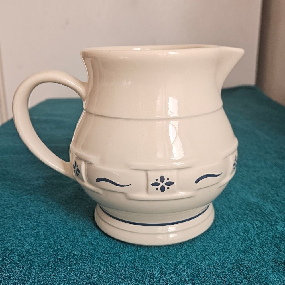 Longaberger classic blue Large milk pitcher